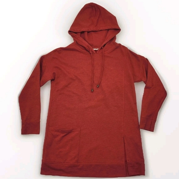 Soft Surroundings Soho Hoodie Sweatshirt Top Heathered Red Style 2SM94 Size XS - Picture 1 of 15
